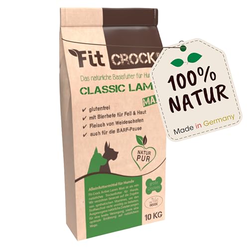 cdVet Fit-Crock Hundefutter trocken Classic Lamm Maxi 10 kg, glutenfrei