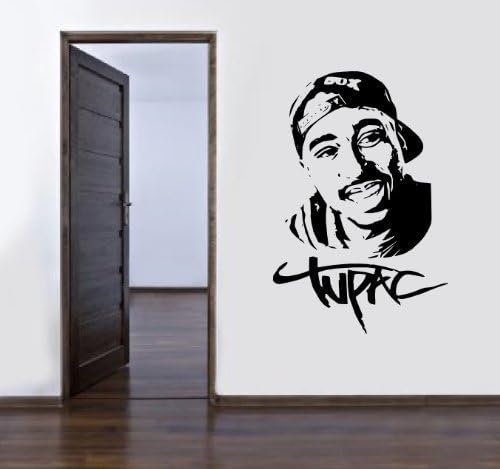 2PAC TUPAC SHAKUR Vinyl Wall Art Sticker -16 colours available & 4 Sizes -fms34 (2 - Medium 60 x 40 cm)