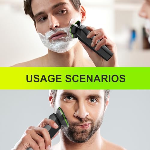 Image of Electric Razor for Men - Electric Shavers for Men with Magnetic Detachable Head, 3D Floating Head, Ideal for Travel, Office, and Business Trips