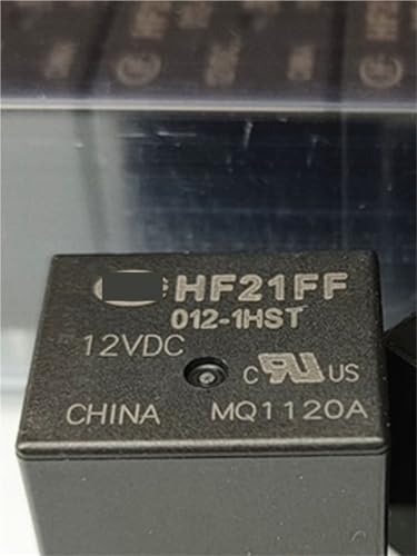 Relé de 12V HF21FF 012-1HST de 4 pines para control industrial y automoción paquete de 2 piezas