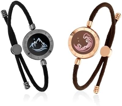 TOTWOO Pulsera táctil para pareja, pulseras de vibración e ilumin...
