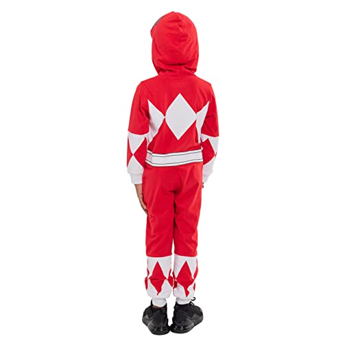 Power Rangers Red Ranger Little Boys Zip Up Cosplay Coverall 6 #TOP2