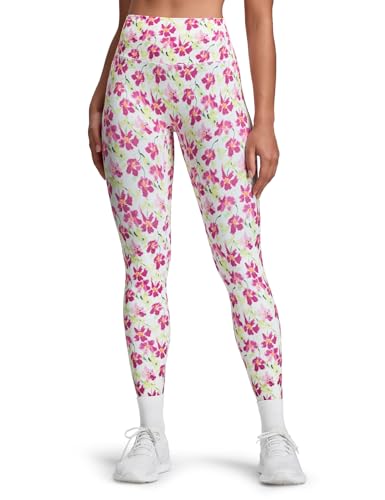 HeyNuts No Front Seam Leggings for Women High Waisted Seamless Workout Leggings Compression Tummy Control Buttery Soft 7/8 Lounge Yoga Pants 25 Hibiscus Floral S(4/6)