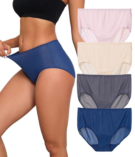 ANLIQI Quick Dry Underwear for Women Travel Panties Pack Nylon Hipster Panty Soft&Lightweight Bikini Brief Stay Fresh Undies