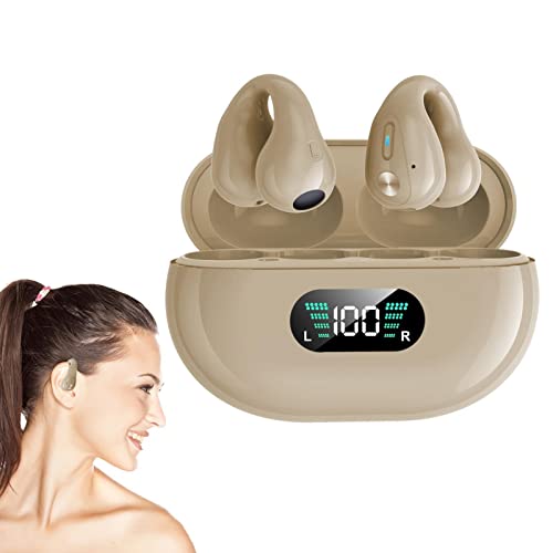 Limily Freisprecheinrichtung Open Ear, V5.3 Kabelloser wasserdichter Ohrhörer, Business-Sport-Kopfhörer Freisprech-Ohrhörer On-Ear-Ohrhörer Cover