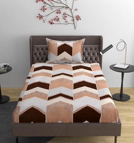 Image of Elastic Fitted Single Bed Bedsheet | 48x72 Inch Bedsheet Snug All-Round Stretch Elastic | Ultra-Soft, Breathable & Wrinkle-Free Fabric