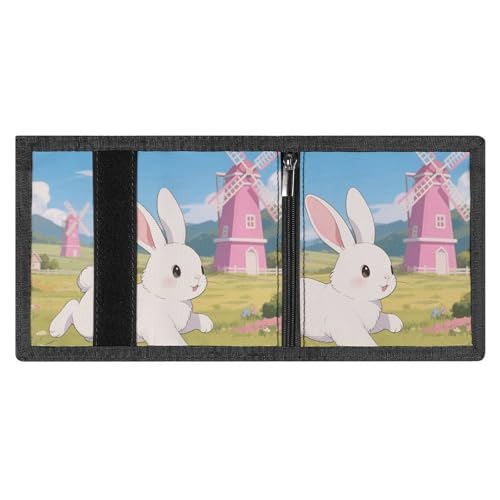 Wallet for Men - Slim Trifold Wallet, European Rabbit Money Clip, Coin Purse with 8 Credit Card Holder4