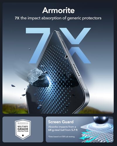 Image of ESR 2 Pack Armorite Screen Protector for iPad mini 7th Gen (A17 Pro, 2024) & 6th Gen (2021), Military Grade Protection, 9H Tempered Glass Film with Ultra Fit Tray, HD Clarity, Dust and Bubble-Free