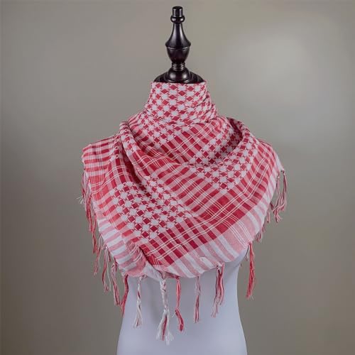 Shemagh Desert Scarf Houndstooth Pattern Arab Keffiyeh Shawl Wrap With Tassels Scarves Bandana Head Wraps4