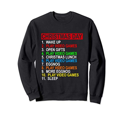 Christmas Day Video Games T-shirt Funny Gamer Tee Gift Sudadera