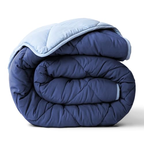 Image of ViscoSoft King Reversible Comforter - Duvet Insert - Light /Dark Blue