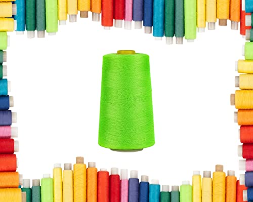 Rohans Overlock Yarn 40/2 (120), 5000 Yards (4570 Meters) Sewing Thread Cones, Sewing Machine Multi Colour Yarn Cones