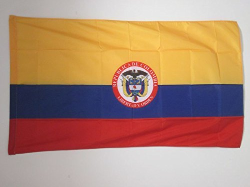 AZ FLAG Bandera de Colombia con Armas 150x90cm para Palo - Bandera...