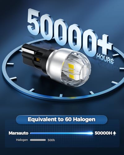 Image of Marsauto 912 921 LED Bulbs for Backup Reverse Light, 300% Brighter T15 906 904 W16W T15 CANBUS Error Free Bulb with 3020SMD Chip, Non-polarity, 6000K Xenon White Fog Lights, Pack of 2