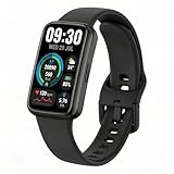 Motivaris Fitness Tracker Health Watch, 1.47" Step Counter with 24/7 Heart Rate Blood Oxygen Sleep Monitor, 3ATM Waterproof Smart Watch for Women Men, Pedometer Black