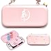 BelugaDesign Moon Switch Tragetasche | pastellfarbene Hartschalen-Reiseschale kompatibel mit Nintendo Switch | niedliche Mond-Silhouette, Herzform, magische Schleife (Pink)
