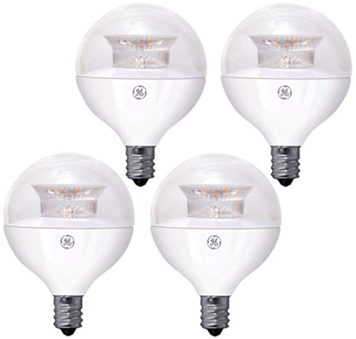 GE 40-Watt Equivalent Dimmable Globe LED Bulb, 350 Lumens, E12 Base, 2700 Kelvin, 4-Pack GE 40-Watt Equivalent Dimmable Globe LED Bulb, 350 Lumens, E12 Base, 2700 Kelvin, 4-Pack