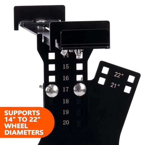 Image of Wheel Fitment Tool and Simulator, Offset Measuring Mockup Tool, Fits 14-22 Inch Rim Diameters and 7-17 Inch Widths, 5-Lug Bolt Pattern