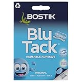 BOSTIK Blu Tack (1 Pack) 1.6oz Multipurpose Mounting Sticky Putty | Non-Toxic Reusable Hanging Adhesive | Great for Home, School & Office | Blue