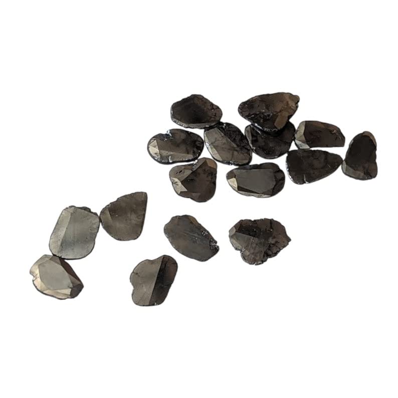 Tranche de diamant noir en vrac pour bijoux artisanaux et sertissage Polki 7 mm