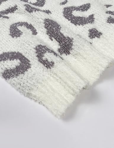 Womens Leopard Fleece Loungewear Pajama Sets Winter 2024 Casual Soft Fuzzy Pajamas Shorts 2 Piece Matching Set4