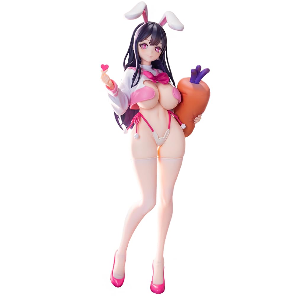 Zhongkaihua Original Painting Love Injection Bunny Girl Figure in Swimsuit - Pink Anime Standing Posture PVC Statue Model Desktop Ornaments
