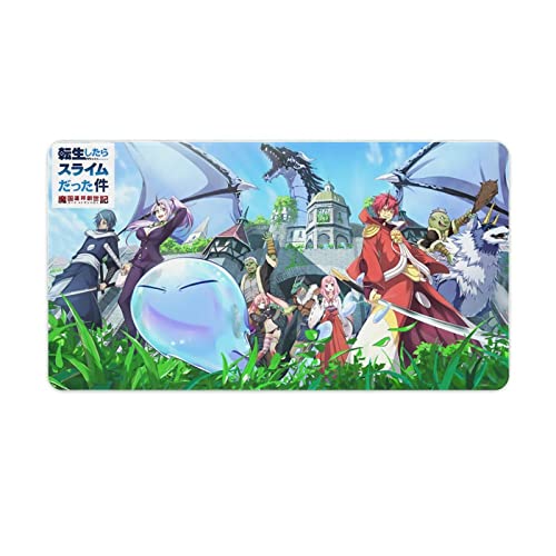 マウスパッド 可愛い アニメ柄 キャラクター柄 転生 スライム 転スラ 大型 ゲーミングマウスパッド キーボードパッド デスクマット 机 マット ゲーム用 多機能 エッジ周辺強化 耐久仕様 撥水/防水加工 耐久 滑り止め 光学式マウス対応 40X75cm