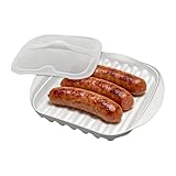 Bandeja para Bacon al Microondas | con Tapa Antisalpicaduras, Utensilio de Cocina | Bandeja para Microondas con Cubierta,para Pizza, Salchichas, Hot Dogs, Carnes, Preparación de Comidas, Cena, Desayun