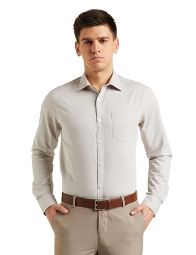 Image of Amazon Brand - Symbol Men's Solid Cotton Slim Fit Formal Shirt | Plain | Full Sleeve