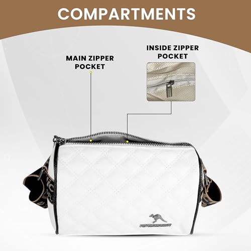 Image of Storite Women's Crossbody Sling Bag | Faux Leather | Zipper Closure | Adjustable Strap