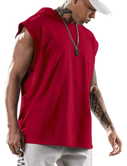 Débardeur à capuche running et bodybuilding pour entraînement XL