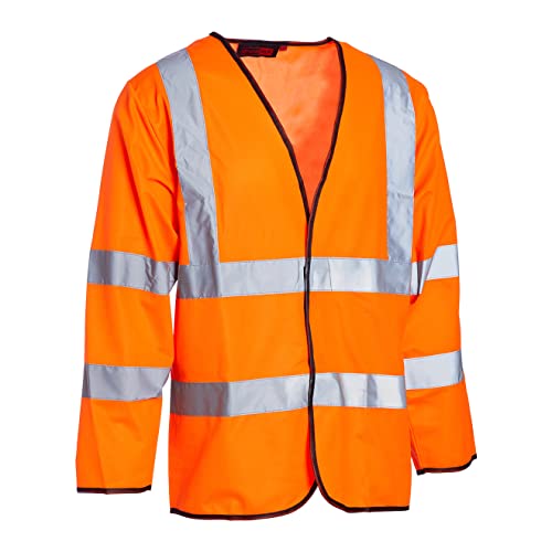 Blackrock Hi Vis Chalecos Manga Larga Naranja, Chaquetas Reflectantes Alta Visibilidad, Hi Viz, Ropa Laboral Utilitaria y de Seguridad, Ropa Neón, Running, Chaqueta, Hivisible, Seguridad, EPI