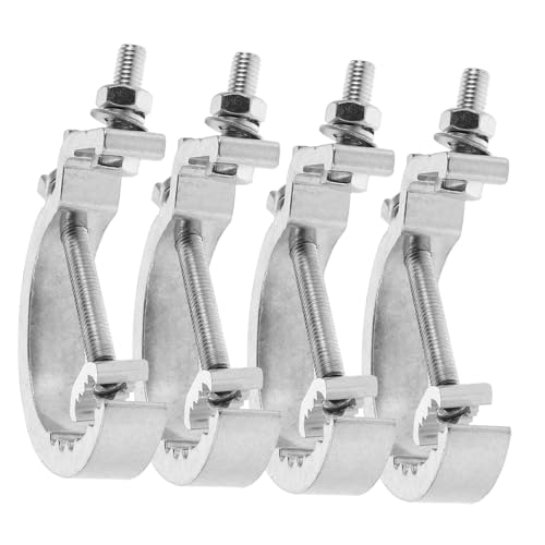 Abaodam 4pcs Heavy Duty 17mm Wide Stage Lighting Clamps Protective Truss Hooks for Par Light and Dj Light Hanging, Metal Lamp Hanging Hardware for Theater and Event Fixtures
