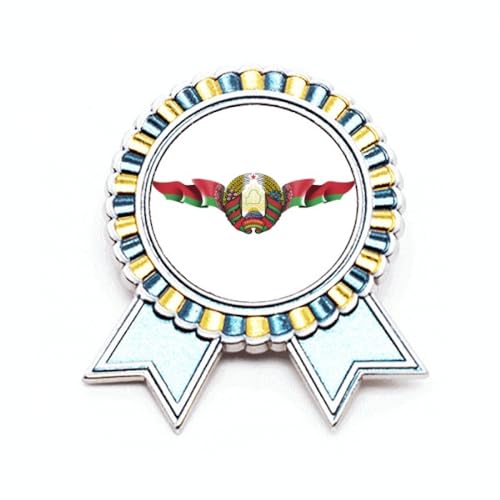 Broche drapeau de la Biélorussie en métal M : fixation stable qui ne troue pas les vêtements
