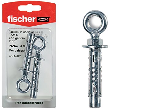 FISCHER - Tassello multiuso con occhiolo, Confezione da 2 pz, Variante: M8