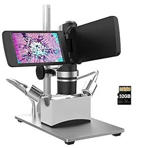 Andonstar AD203H 80-200X USB 1080P Digital Microscope with 32GB SD Card Pocket Electronic Microscope for Kids and Adults Observe Outdoor Tools