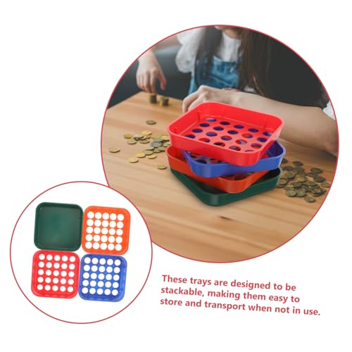 Bandejas plásticas para clasificar monedas DOITOOL 4 pcs miniatura 6