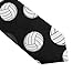 MZERSE Fashion Neckties Mens Shirt Uniform Skinny Tie for Business Holiday Necktie Volleyball Black And White