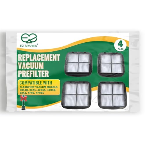 EZ SPARES Replacement for Bissell Cleanview HEPA Filter (4-Pack) - CoEZ SPARES Replacement for Bisel Cleanview Hand Vac HEPA Filter and Filter CleanView Vacuums Compare to 2037416 2031432 97D5(4pcs)