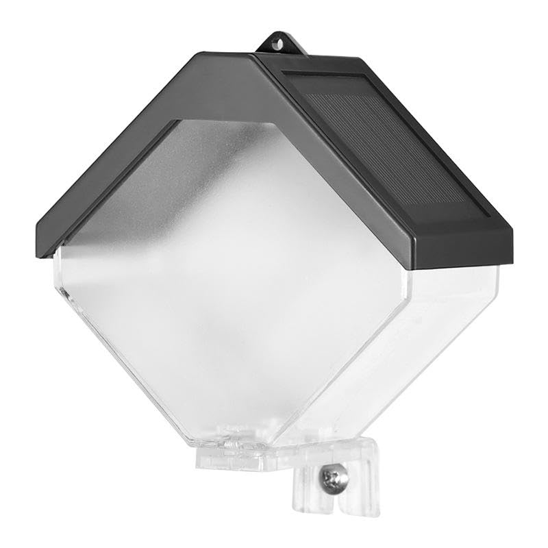 SOLARI Outdoor Warm White & Multi Colour Solar LED Wall Light Waterproof Garden Lamp Crystal Ice Brick Design Battery-Powered Patio Landscape Lighting with Added RGB Colour Cycle Mode.