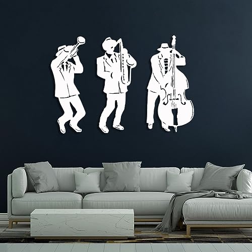 Art mural en métal violoncelle et saxophone aux finitions soignées