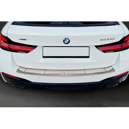 Protection seuil arrière INOX BMW Série 5 G31 M-Sport Facelift 2020-2024 Ribs