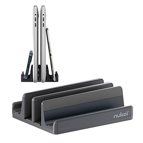 Nukoi SPACEMax Vertikaler Laptopständer Grau 4 Slots