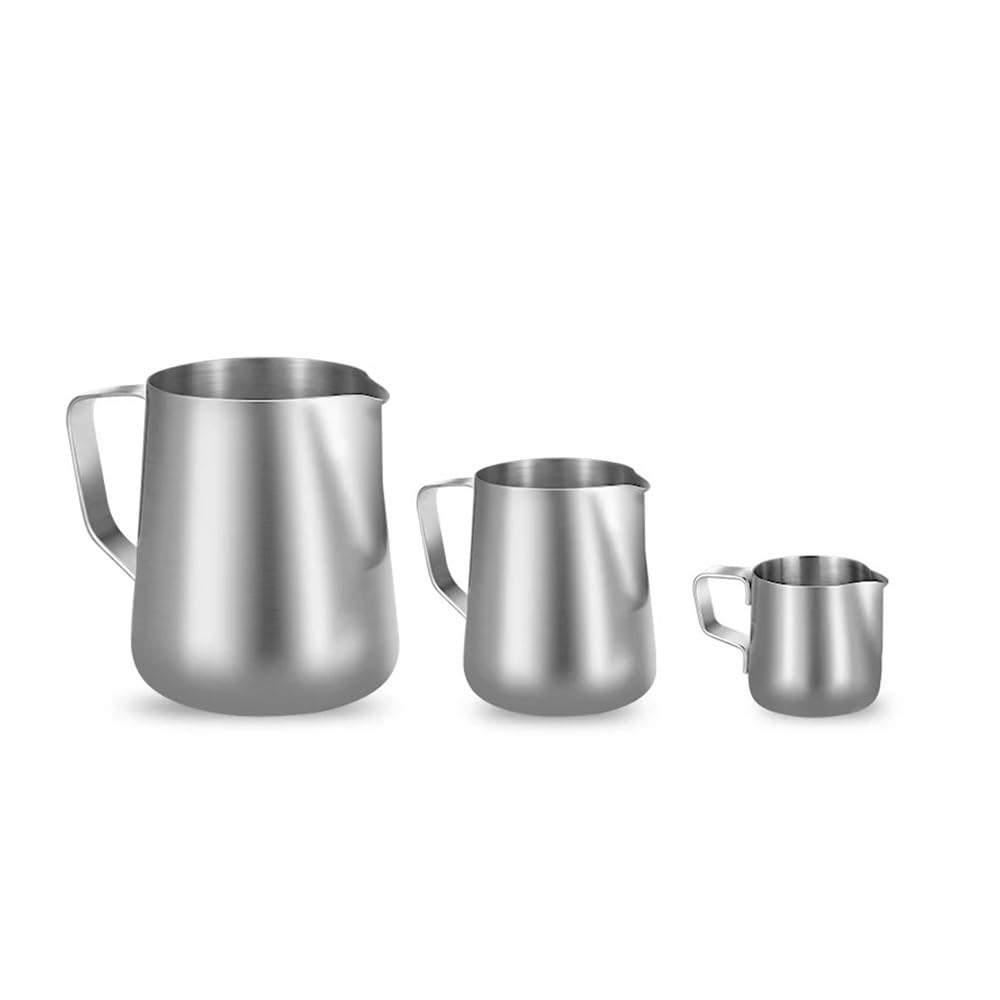 Aufschäumkrug mit präziser Skala, Edelstahl, 100 m, 350 ml, 600 ml, Dampfgaren, Latte-Barista-Werkzeug, Küche, Kaffeezubehör (600 ml mit Skala)