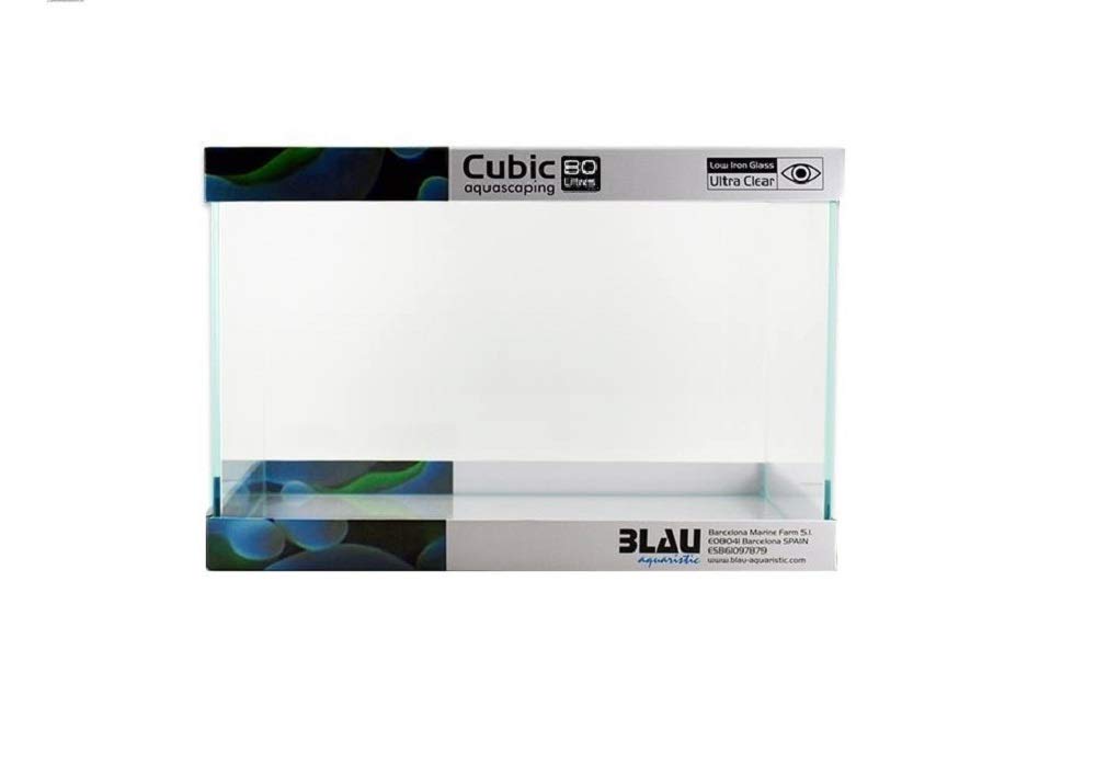 Blau Aquaristic Aquascaping Square 80, 38 o 28 litri – Bianco Vetro Acquario 80 l