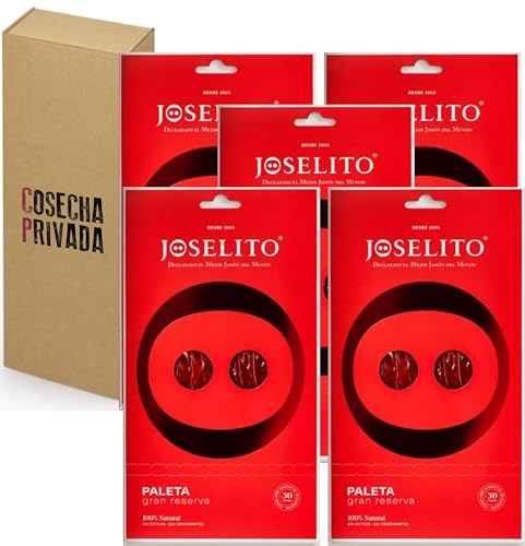 Joselito Sobre Paleta GR - Envío 24 h - Blíster Regalo del mejor Jamón del Mundo Loncheado - Enviado por Cosecha Privada (5 Sobres)