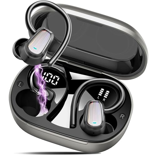 Image of Wireless Earbuds Bluetooth 5.4, 50H Playtime Sport Earphones with Earhooks