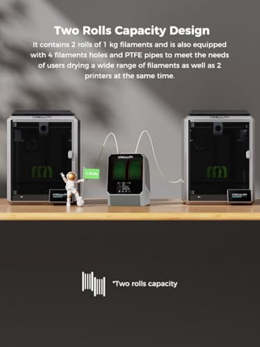 Image of Creality Space PI Plus Filament Dryer, 2 Spool Filament Storage Box, 3D Printer Dryer Box with 360 Heating, Upgraded Filament Dehydrator for PLA