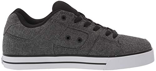 Image of DC mens Pure Skate Shoe, Charcoal Heather, 9.5 US