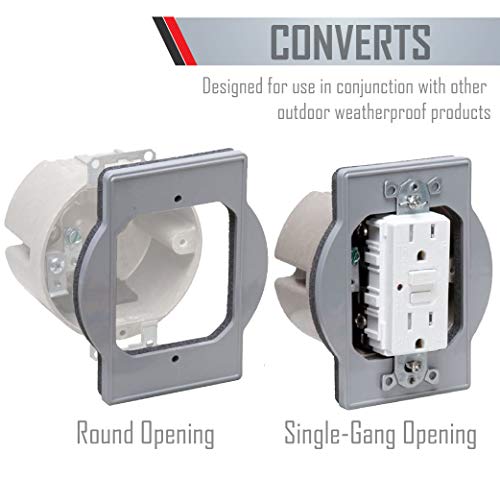 Taymac Prba400G Round Box Adapter, Gray #TOP3